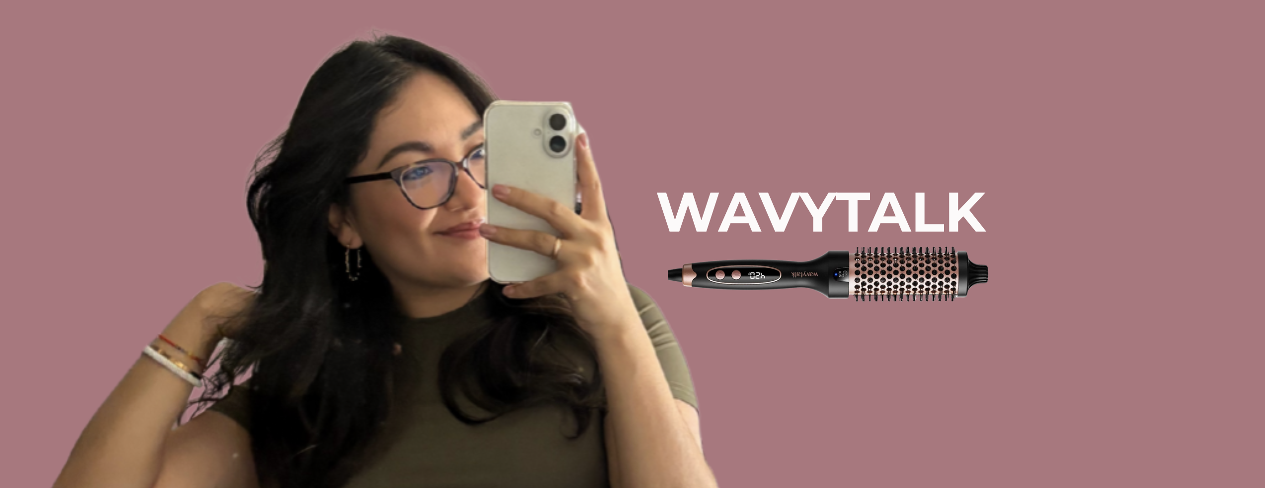 Cepillo modelador Wavytalk color rosegold para peinar y dar volumen